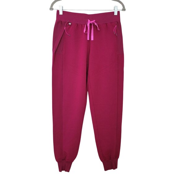 Figs Boston Slim Jogger Scrub Pants Womens Size XS Cranberry W21SW2026 DKM NWT - Picture 1 of 7